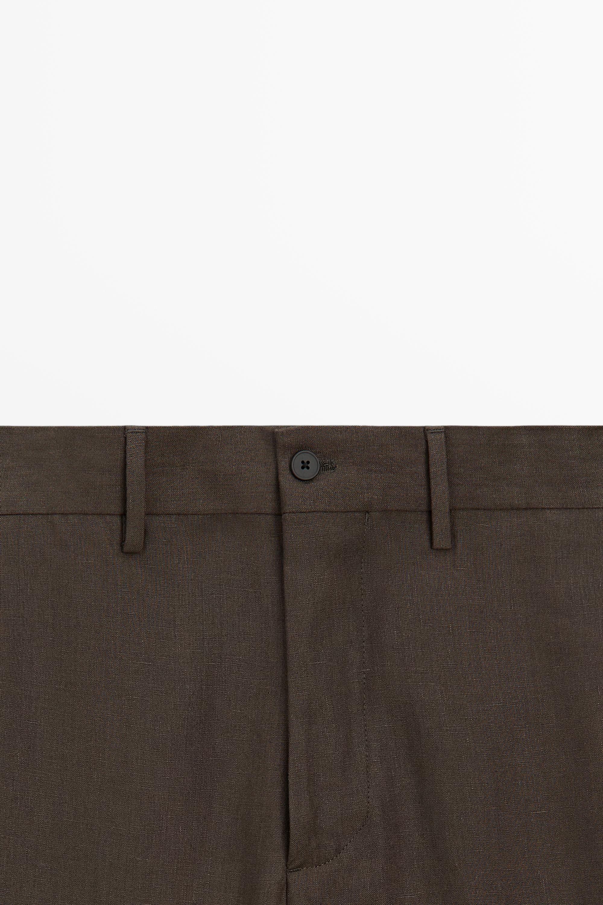 Linen suit trousers